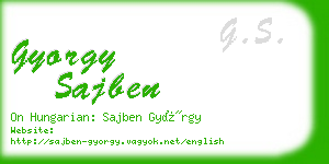 gyorgy sajben business card